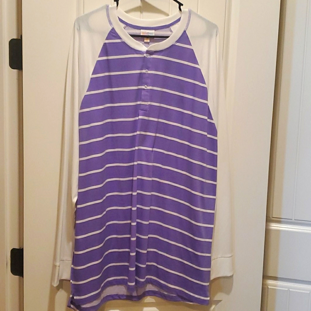 LuLaRoe Purple Stripe Unisex Mark